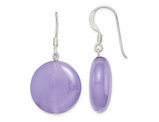 Lavender Jade Drop Dangle Earrings in Sterling Silver
